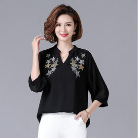 MQ-3164-0177夏装新款洋气中老年春装小衫YY