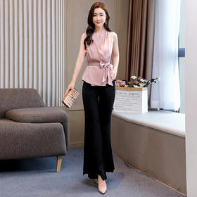 KY-HBLJRA8137优雅时尚气质显瘦两件套套装
