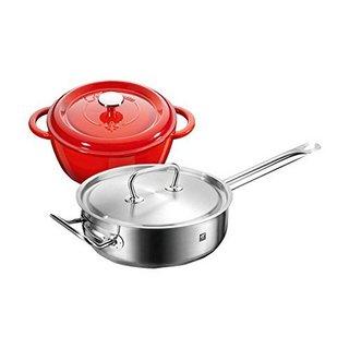 ZWILLING 双立人 经典锅具组合 Classic II煎炒锅 24cm+Fontignac铸铁锅 20cm 商品图0