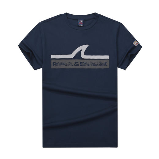 鲨鱼 鱼鳍字母  弹力丝光棉 圆领短袖T恤 特惠 PSS82 商品图4