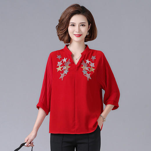 MQ-3164-0177夏装新款洋气中老年春装小衫YY 商品图2