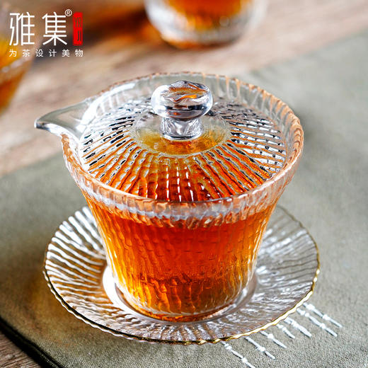 雅集  日式竹节锤纹  玻璃茶具  套装 商品图4