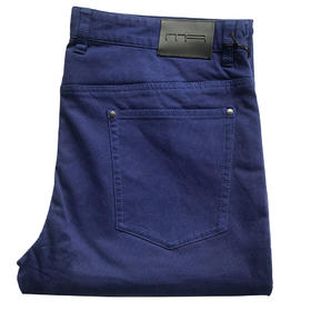 Marco Azzali 蓝色棉氨化纤休闲裤 P3503100