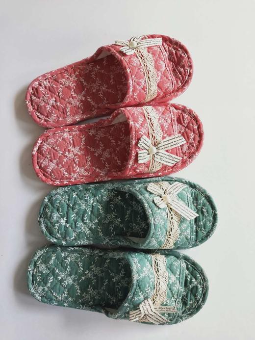 【家居】双扣布底拖鞋 商品图1