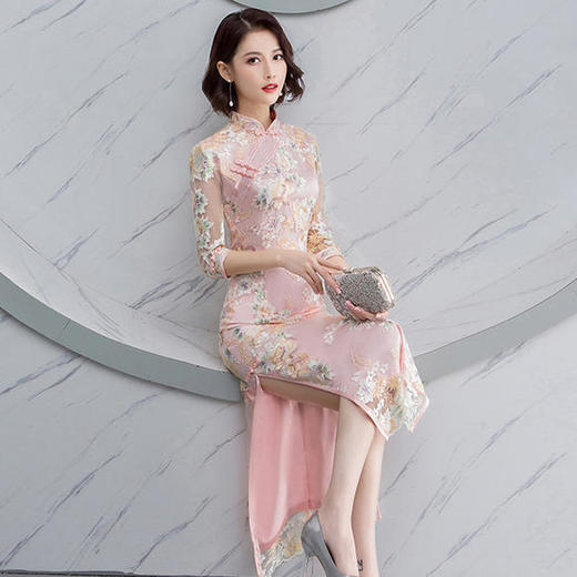 SK-22653名媛长款修身显瘦改良旗袍 商品图1