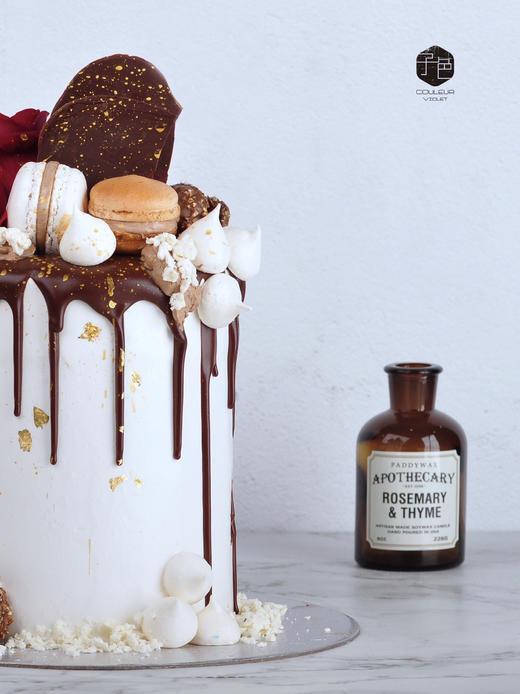 （C003) Couleur Violet 特高款玫瑰黑巧淋面蛋糕 商品图4