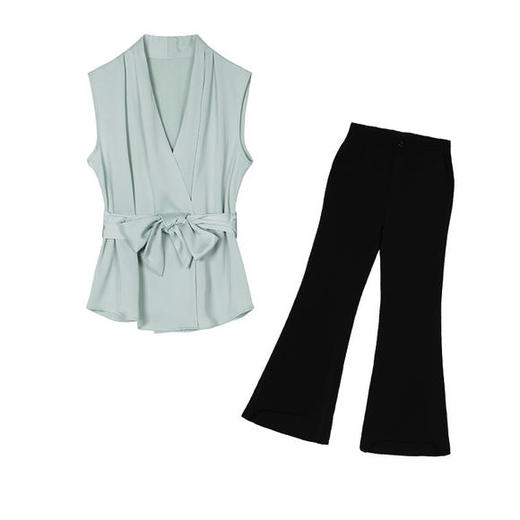 KY-HBLJRA8137优雅时尚气质显瘦两件套套装 商品图3