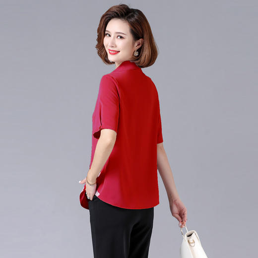 MQ-3164-1071-2夏装新款中袖40岁50洋气衬衫YY 商品图3