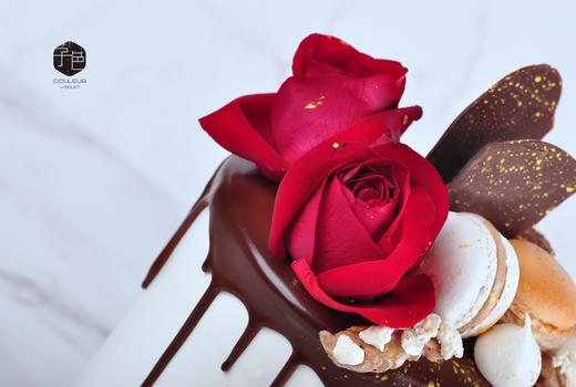 （C003) Couleur Violet 特高款玫瑰黑巧淋面蛋糕 商品图2