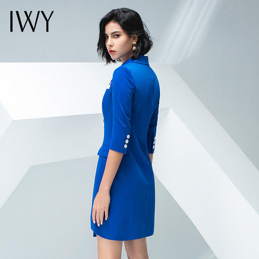 IWY/七分袖蓝色连衣裙03Q1 商品图8