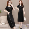 YWE-HXY6801气质高贵减龄短袖大码连衣裙 商品缩略图3