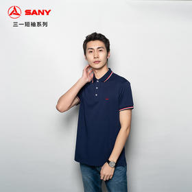 三一polo条纹短袖红白条纹