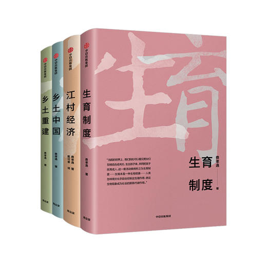 費孝通作品合集套裝4冊鄉土重建鄉土中國生育制度江村經濟費孝通家庭