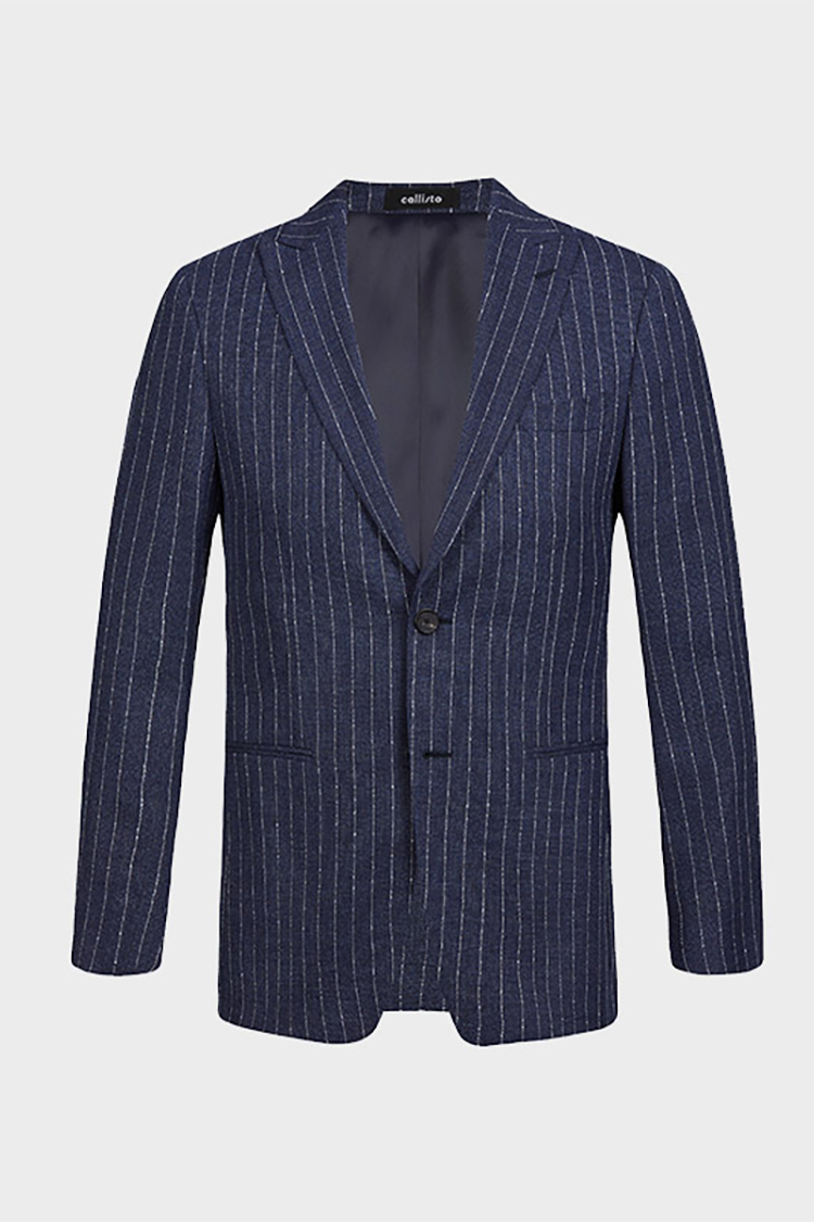 callisto藏青绵羊毛混纺西服  SPBWJ006NA