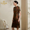 乔万尼女夏装新款桑蚕丝连衣裙修身显瘦法式复古真丝裙中长款ES2E168 商品缩略图1