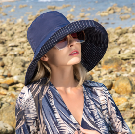 狼族优选丨防晒双面戴防护渔夫帽双层防晒帽子女款速干防紫外线遮阳帽防风可折叠