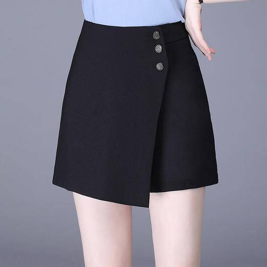 高腰a字黑色包臀假两件不规则短裙裤al2005