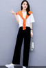 WZNH-QYQX2024新款休闲套装女阔腿裤+T恤+披肩三件套韩版时尚气质减龄必备 商品缩略图5