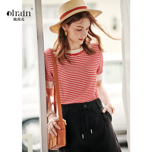 欧芮儿夏装新款短袖T恤上衣 商品图0