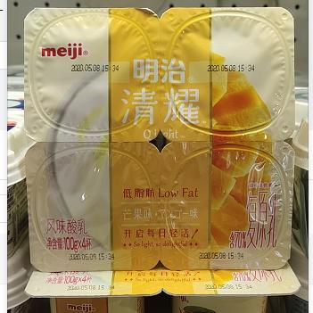 精选冻品明治清耀风味酸乳芒果味100g4杯