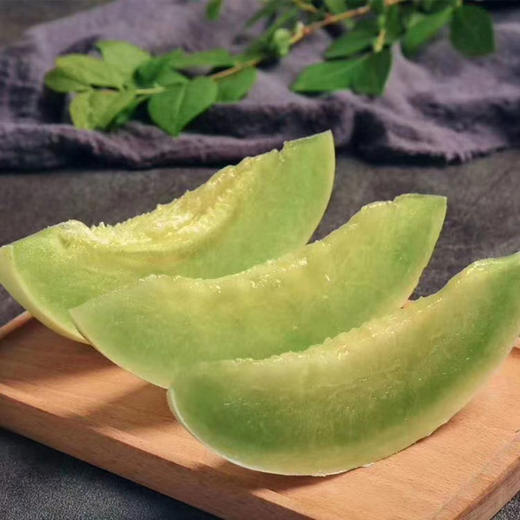 山东玉菇甜瓜 瓜中新贵果形漂亮果肉翠绿 带箱约4.5斤包邮