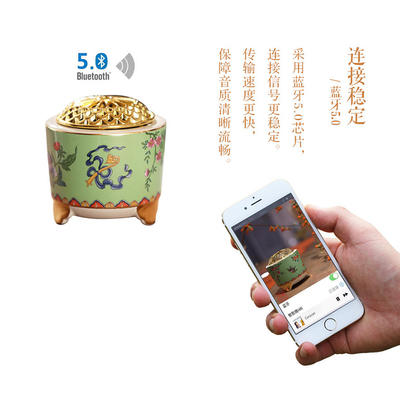 莺歌烧禅意HIFI蓝牙禅音迷你音响茶台高档高品质陶瓷音箱茶道摆件 商品图3