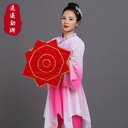 舞蹈手绢金丝绒八角巾二人转手帕秧歌道具手绢花（2条起售） 商品图2