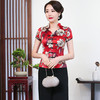 HH2081夏季短袖改良旗袍唐装旗袍套装 商品缩略图2