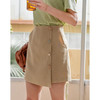 欧芮儿新款高腰显瘦半身裙排扣不规则短裙百搭A字裙 商品缩略图4