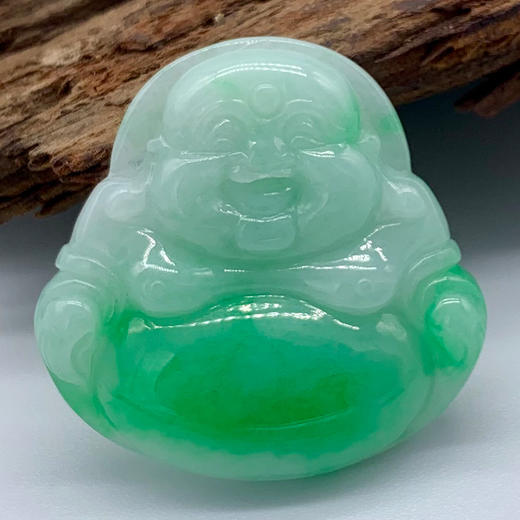 派瑞翡翠 翡翠佛 糯种 飘翠 商品图3