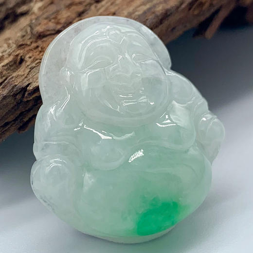 派瑞翡翠 翡翠佛 糯种 飘翠 商品图3