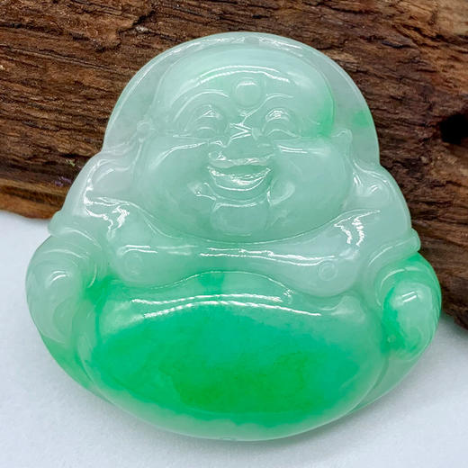 派瑞翡翠 翡翠佛 糯种 飘翠 商品图0