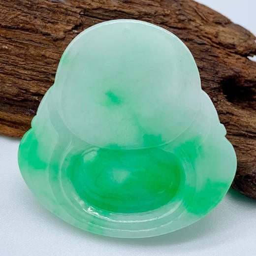 派瑞翡翠 翡翠佛 糯种 飘翠 商品图1