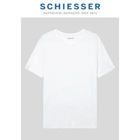 【经典兰精莫代尔】SCHIESSER/舒雅男士莫代尔圆领短袖上衣单件衫（左袖烫银）35/1778M