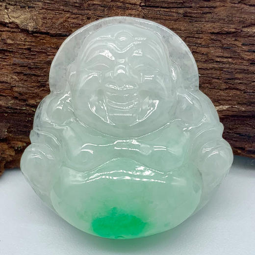 派瑞翡翠 翡翠佛 糯种 飘翠 商品图0