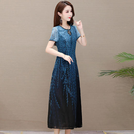 QYM-XQD-YMJ08B新款女神范气质雪纺连衣裙 商品图3