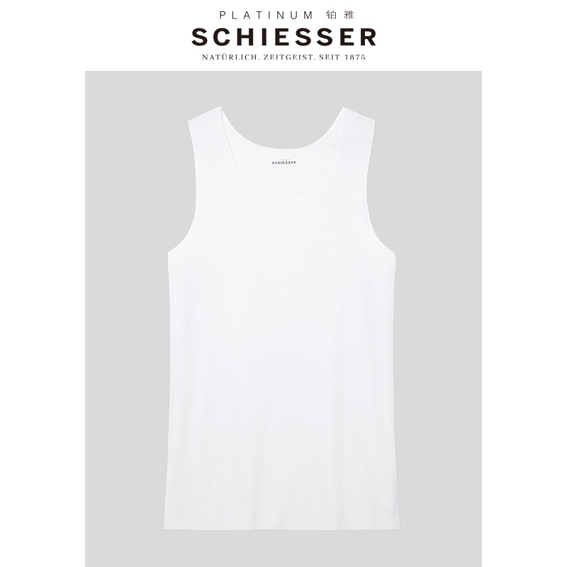 【长绒棉棉】SCHIESSER/舒雅铂雅男士圆领背心长绒棉(随型裁)95/0353V