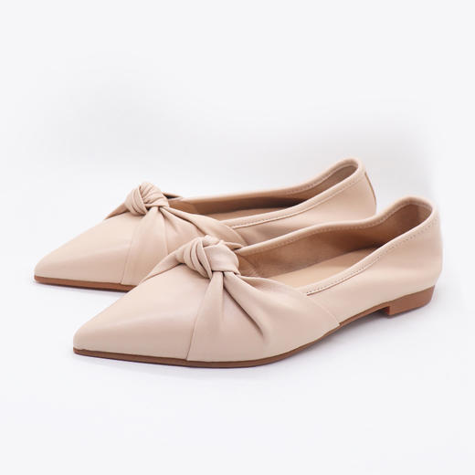 cammcoto羊皮芭蕾尖头鞋纯正羊皮平底舒适大方优雅不捂脚