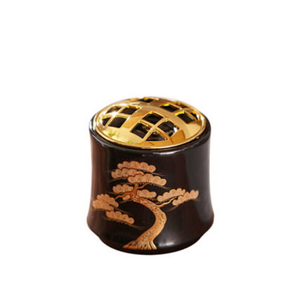 莺歌烧黑底金苍松陶瓷蓝牙音箱家用茶台摆件HIFI音响高档禅意茶道摆件 商品图4