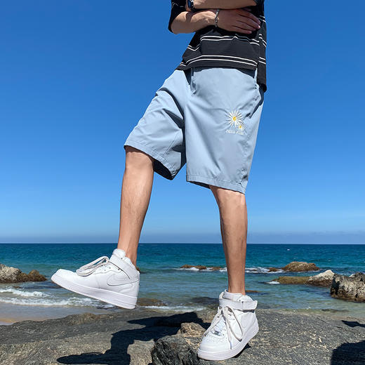 WZNH-C305AKK210男士运动短裤2020夏季潮牌宽松薄款五分裤子 商品图3