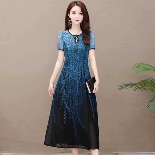 QYM-XQD-YMJ08B新款女神范气质雪纺连衣裙 商品图1