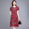 MQ-XFR2688夏季新款显瘦大码绵绸印花连衣裙YY 商品缩略图2
