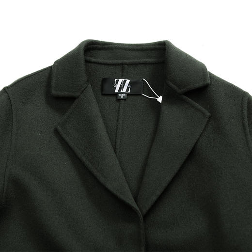 佐尔美新品冬季女装纯色百搭修身显瘦双面呢羊毛大衣外套E74SM16 商品图1