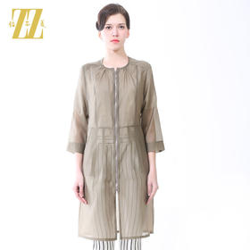 佐尔美新品春秋季长款风衣女性女士宽松女子七分袖E61FZ35