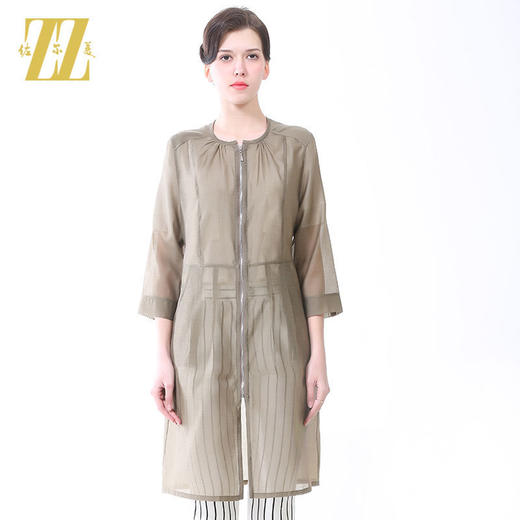 佐尔美新品春秋季长款风衣女性女士宽松女子七分袖E61FZ35 商品图0