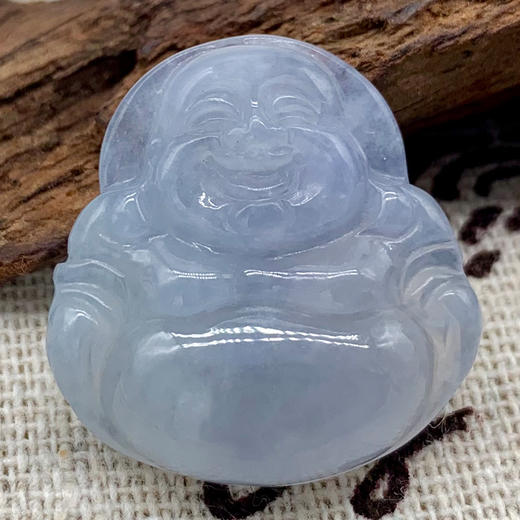 派瑞翡翠 翡翠佛 糯种 紫色 商品图3