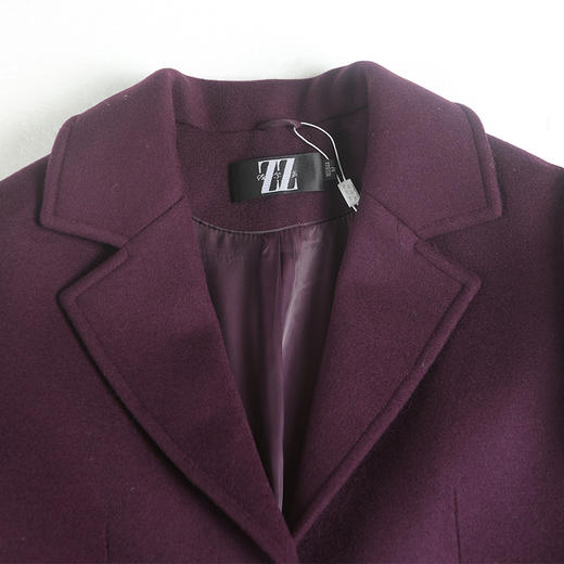 佐尔美冬季新品纯色气质休闲中老年女士过膝长款羊毛大衣E84ZZ45 商品图2