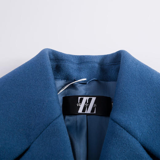 佐尔美新品女装中长款修身单排扣羊毛大衣毛呢外套E54ZD32 商品图2