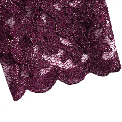 佐尔美新品春秋女装纯色蕾丝印花修身显瘦拼接中袖连衣裙E71LL26 商品图2