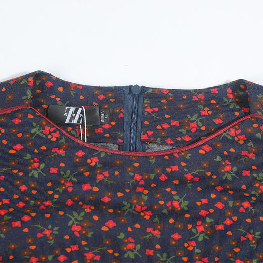 佐尔美春秋新品优雅气质休闲时尚复古波点收腰修身连衣裙E83LL43 商品图1